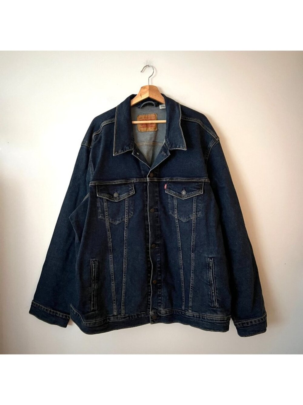 Levi's Classic Denim Trucker Jacket Dark Wash Men's Size 3XL Tall